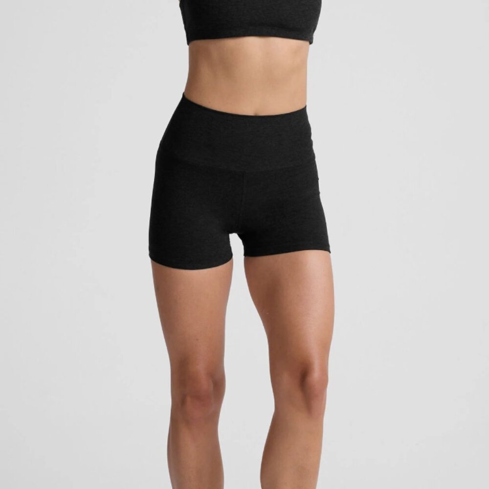 Beyond Yoga Spacedye Keep Pace 3" Short, Dark Gray